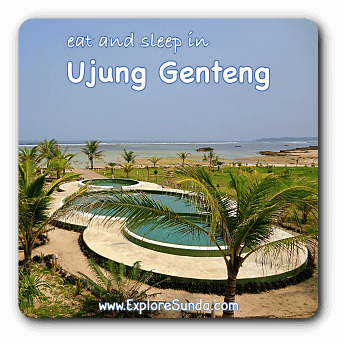 Where to eat and sleep in Ujung Genteng beach.