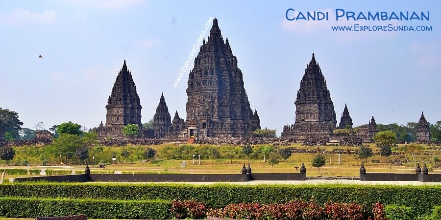 The view of Prambanan Temple from Rama Shinta Garden Restaurant.