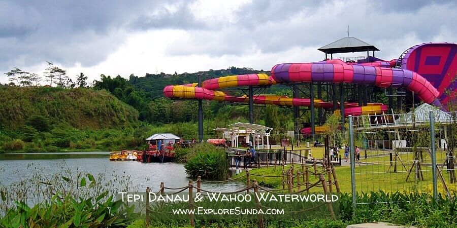 Two places of interest in Kota Baru Parahyangan, Bandung: Tepi Danau and Wahoo Waterworld.