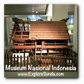 Miniature of Betang house from Kalimantan - a collection of Museum Gajah (The National Museum of Indonesia), Jakarta