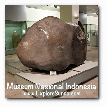 Ciaruteun inscription from West Java - a collection of Museum Gajah (The National Museum of Indonesia), Jakarta